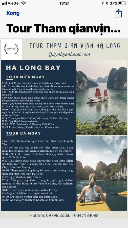 Quynh Yen Hotel Ha Long Eksteriør billede